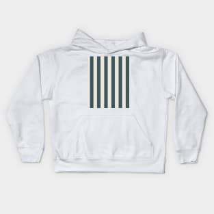 Beige and Teal Thick Striped Pattern Kids Hoodie